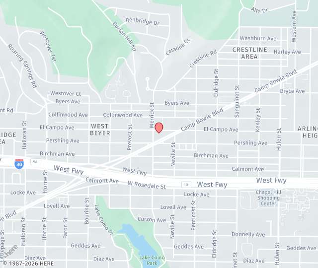 Location Map: 5130 Camp Bowie Blvd Fort Worth, Texas 76107